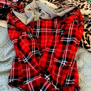 Flannel with hood